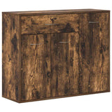 Vidaxl dressoir 88x30x70 cm bewerkt hout gerookt eikenkleurig