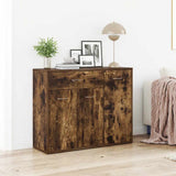 Vidaxl dressoir 88x30x70 cm bewerkt hout gerookt eikenkleurig