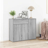 Vidaxl dressoir 88x30x70 cm bewerkt hout grijs sonoma eikenkleurig