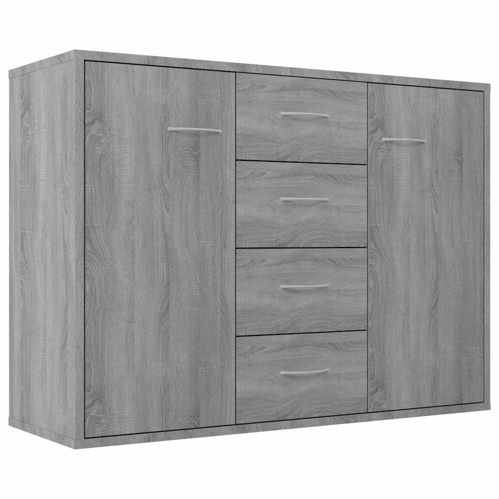 Vidaxl dressoir 88x30x65 cm bewerkt hout grijs sonoma eikenkleurig