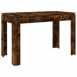 Vidaxl eettafel 120x60x76 cm bewerkt hout gerookt eikenkleurig