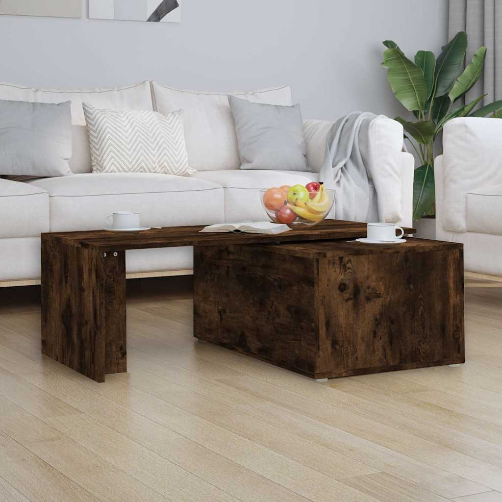 Vidaxl salontafel 150x50x35 cm bewerkt hout gerookt eikenkleurig