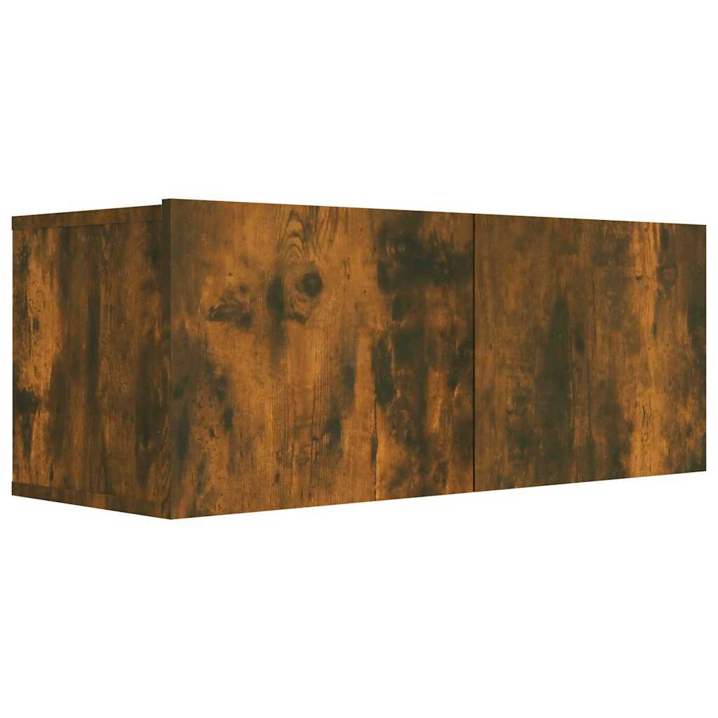 Vidaxl tv-meubel 80x30x30 cm bewerkt hout gerookt eikenkleurig