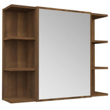 Vidaxl badkamerspiegelkast 80x20,5x64 cm bewerkt hout bruin eikenkleur