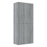 Armoire à chaussures vidaxl 80x39x178 cm en bois coupé gris sonoma chêne couleur