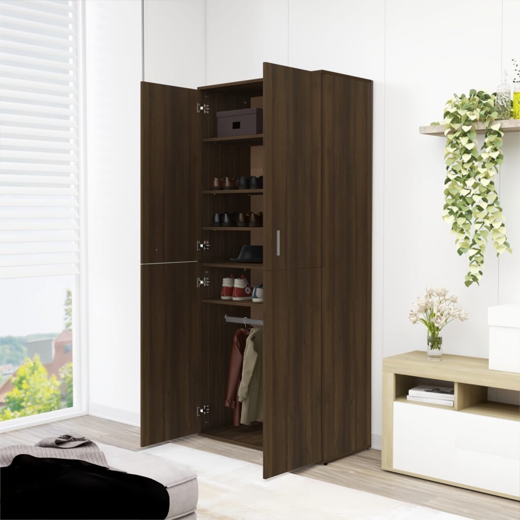 VidaXL shoe cabinet 80x39x178 cm Cut wood brown oak color