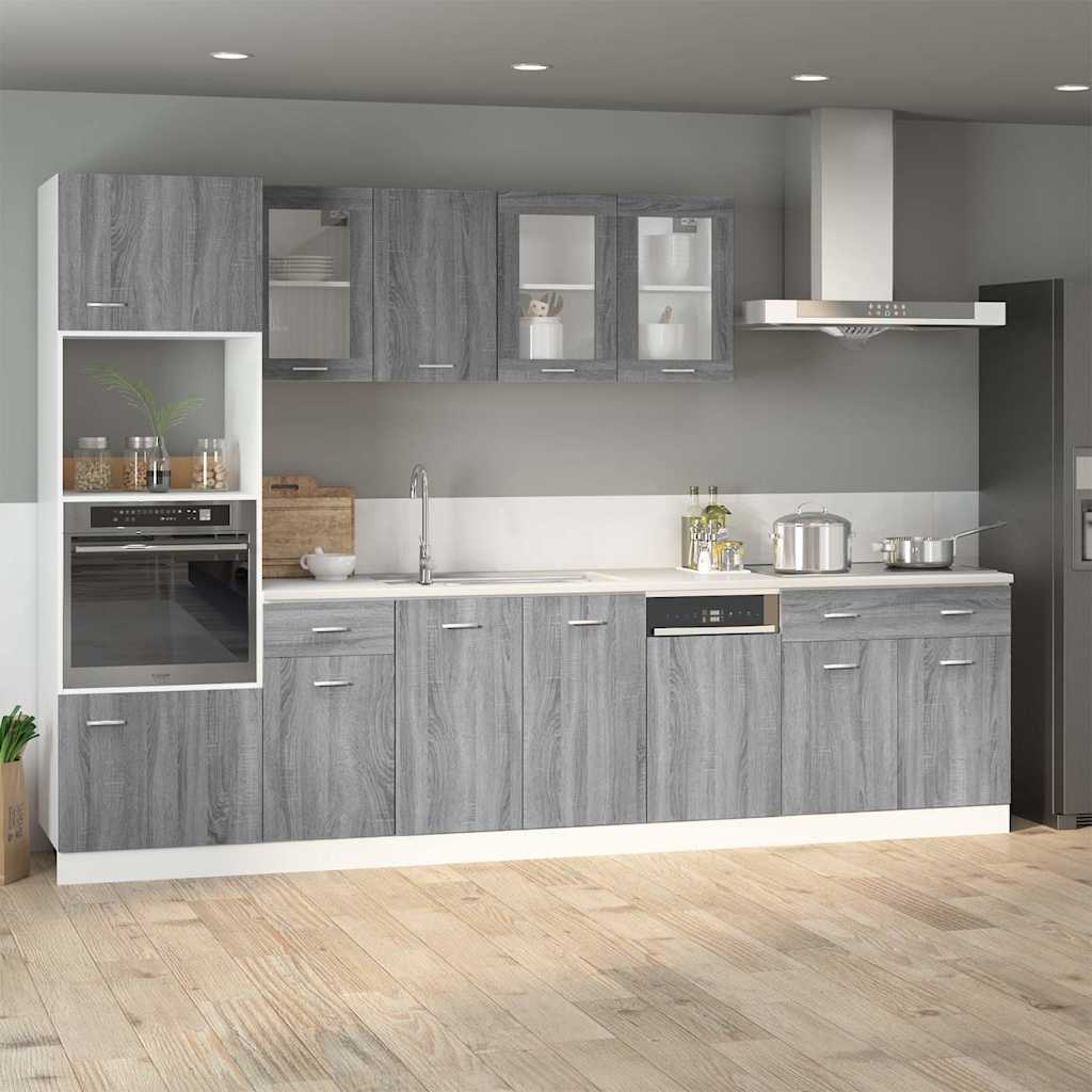 Vidaxl onderkast met lade lyon 40x46x81,5 cm bewerkt hout grijs sonoma