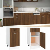 Vidaxl onderkast met lade lyon 40x46x81,5 cm bewerkt hout bruin eikenkleur