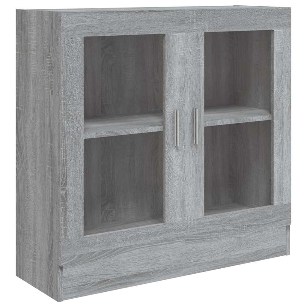 Vidaxl vitrinekast 82,5x30,5x80 cm bewerkt hout grijs sonoma eiken