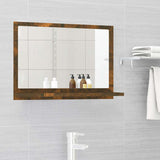 Vidaxl badkamerspiegel 60x10,5x37 cm bewerkt hout gerookt eikenkleurig