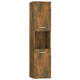 Vidaxl badkamerkast 30x30x130 cm bewerkt hout gerookt eikenkleurig