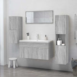 Vidaxl badkamerkast 30x30x130 cm bewerkt hout grijs sonoma eikenkleur