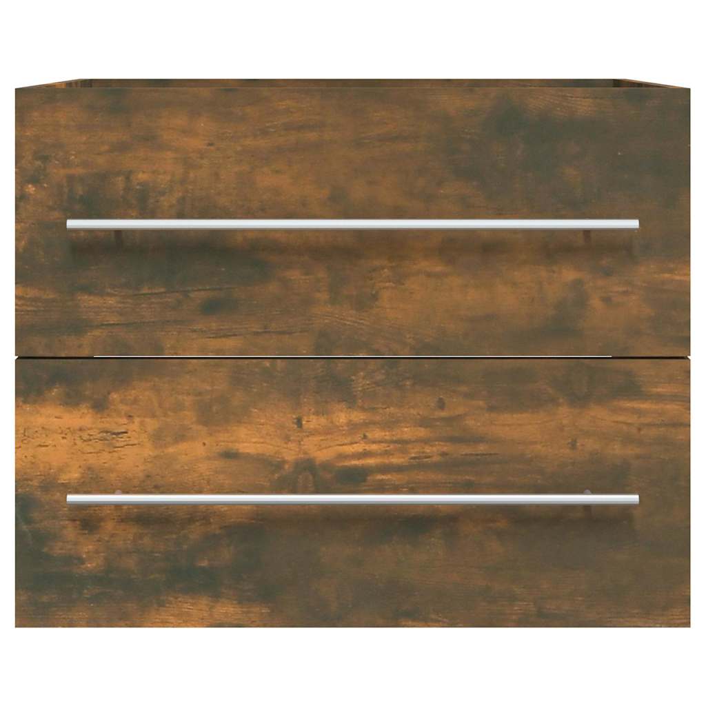 Vidaxl wastafelkast 60x38,5x48 cm bewerkt hout gerookt eikenkleurig