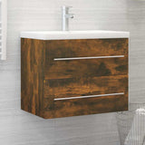 Vidaxl wastafelkast 60x38,5x48 cm bewerkt hout gerookt eikenkleurig