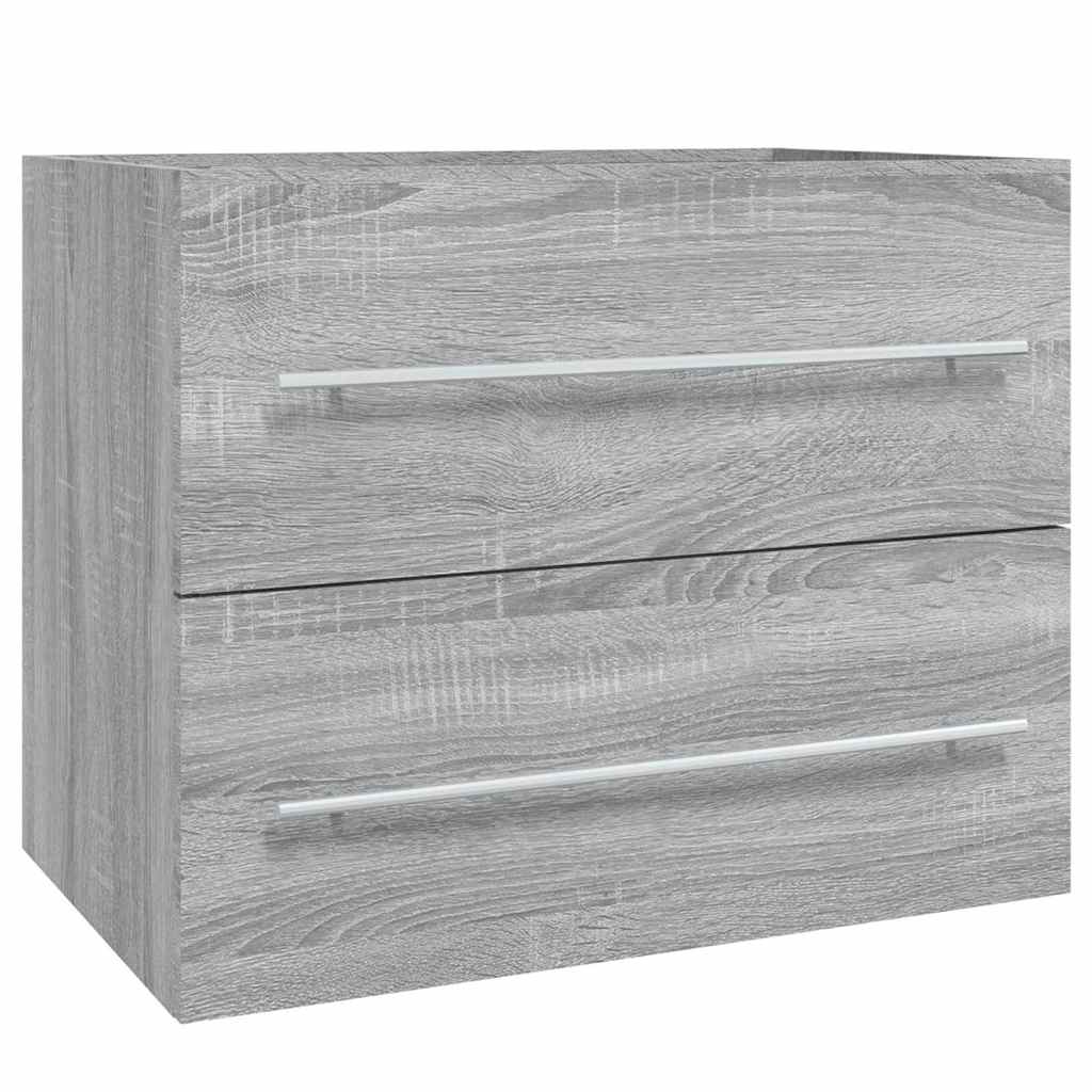 Vidaxl wastafelkast 60x38,5x48 cm bewerkt hout grijs sonoma eikenkleur