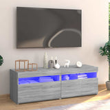 Vidaxl tv-meubel met led-verlichting 120x35x40 cm grijs sonoma eiken