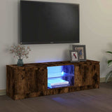Vidaxl tv-meubel met led-verlichting 120x30x36 cm gerookt eikenkleur