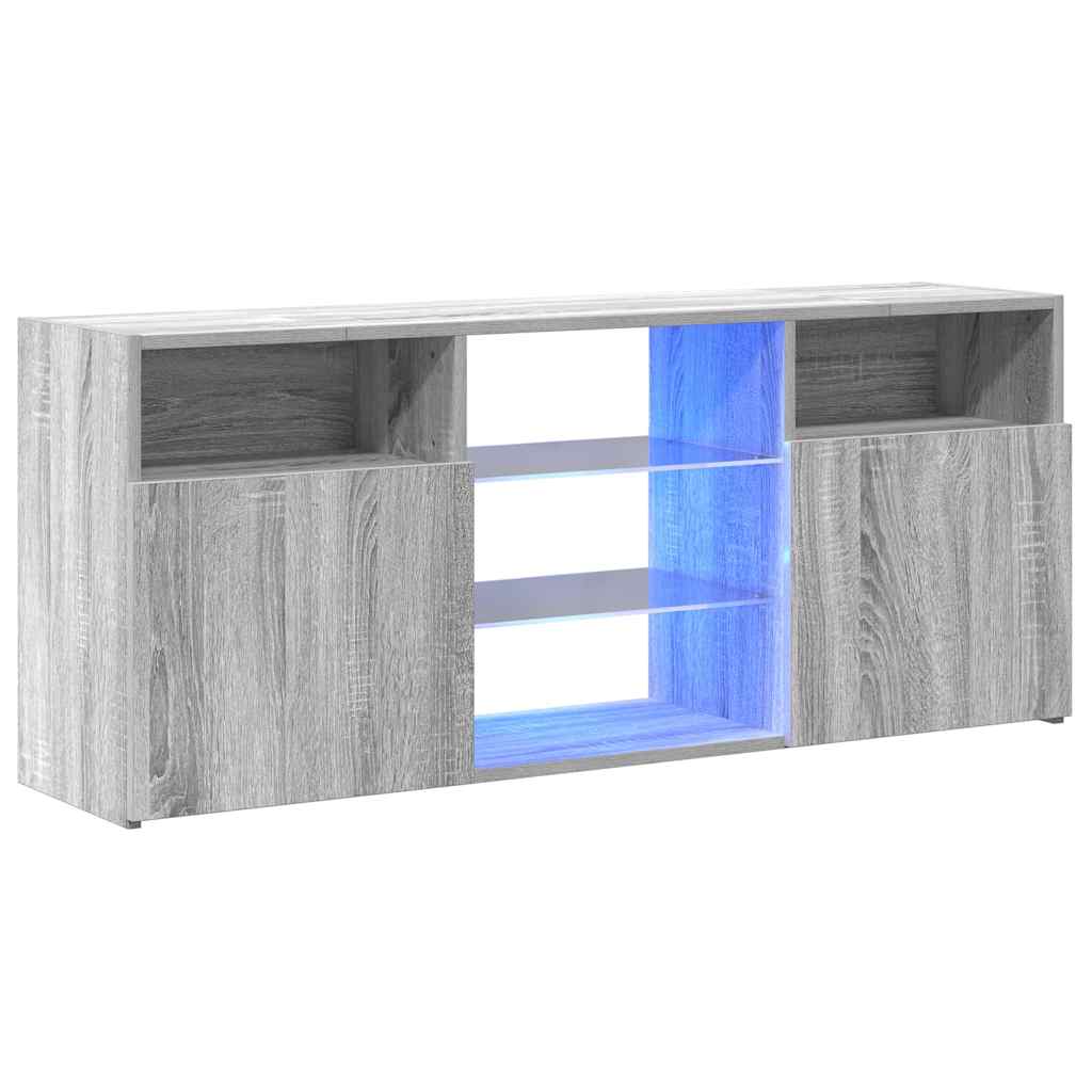 Vidaxl tv-meubel met led-verlichting 120x30x50 cm grijs sonoma eiken