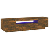 Vidaxl tv-meubel met led-verlichting 160x35x40 cm gerookt eikenkleurig