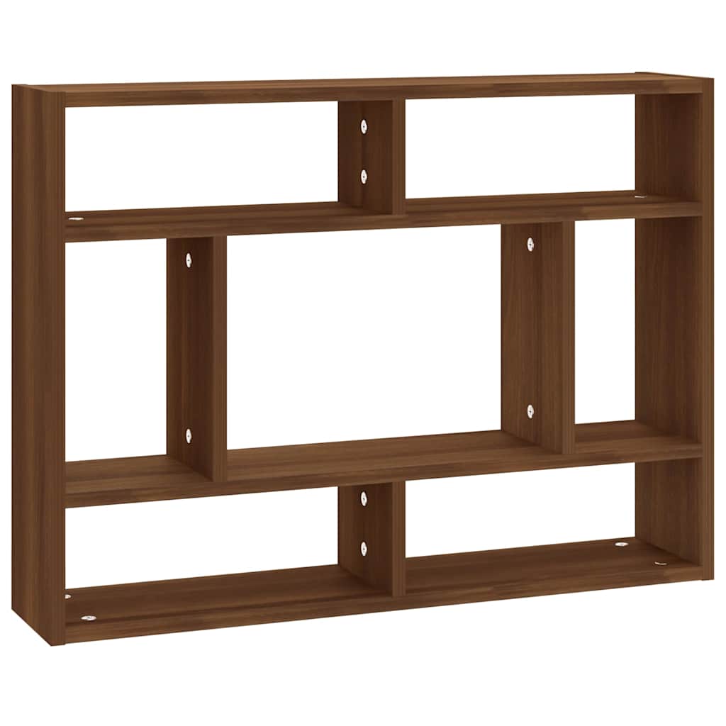 Vidaxl wandschap 75x16x55 cm bewerkt hout bruin eikenkleur