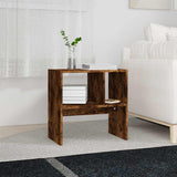 Vidaxl bijzettafel 50x30x50 cm bewerkt hout gerookt eikenkleurig