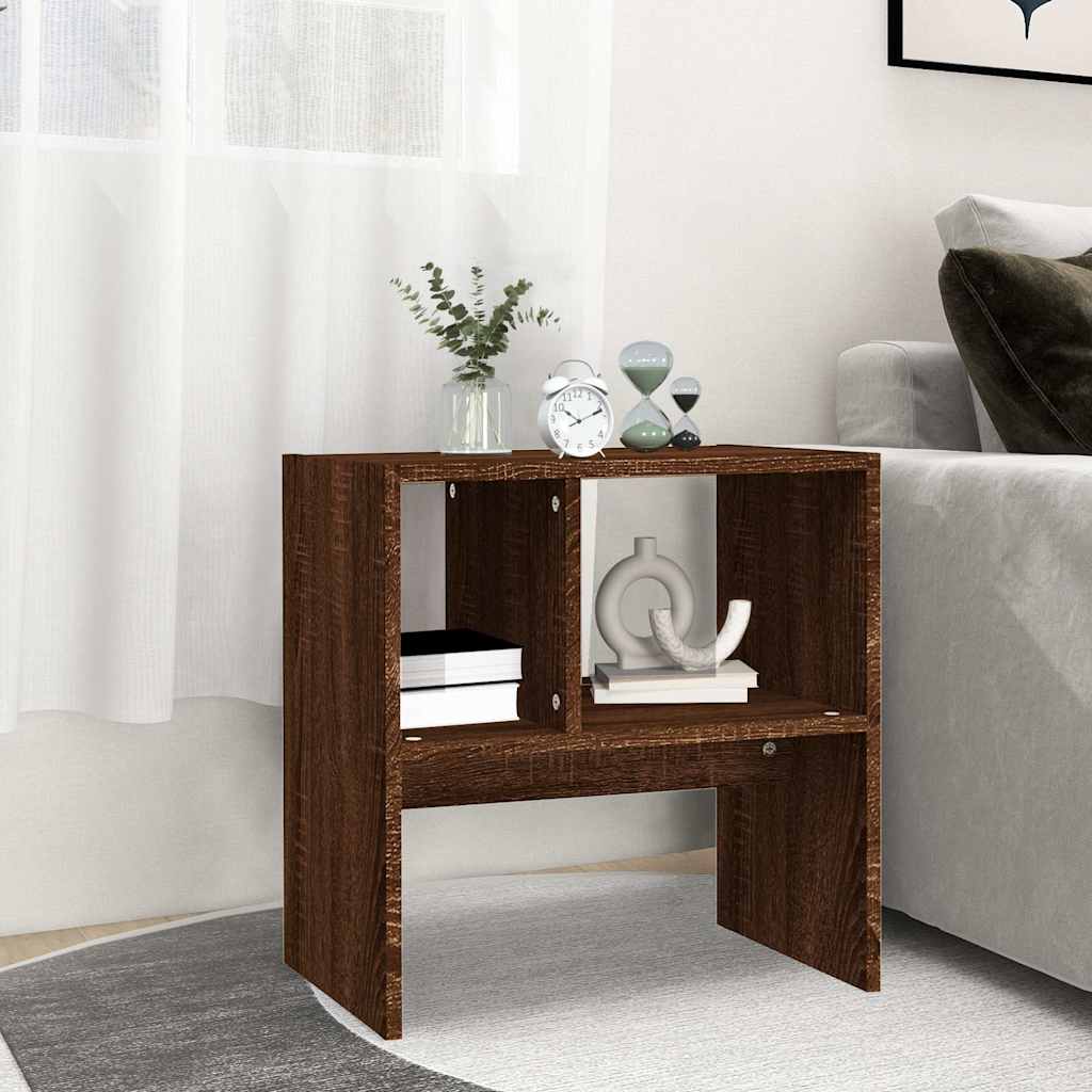 Vidaxl bijzettafel 50x30x50 cm bewerkt hout bruin eikenkleur