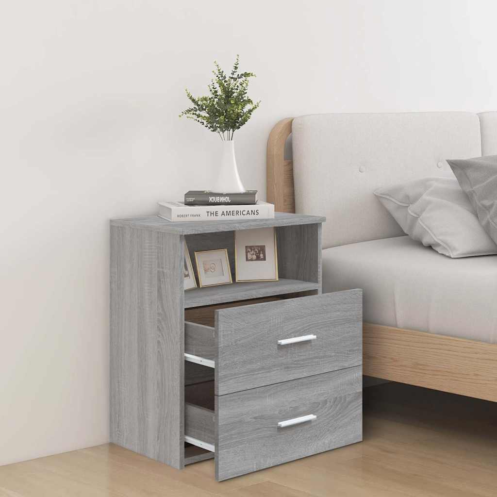 Vidaxl nachtkastje 50x32x60 cm grijs sonoma eikenkleurig