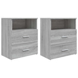 Vidaxl nachtkastjes 2 st 50x32x60 cm grijs sonoma eikenkleurig