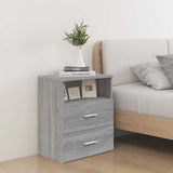 Vidaxl nachtkastjes 2 st 50x32x60 cm grijs sonoma eikenkleurig