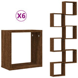 Vidaxl wandschappen kubus 6 st 30x15x30 cm sonoma bruin eikenkleurig
