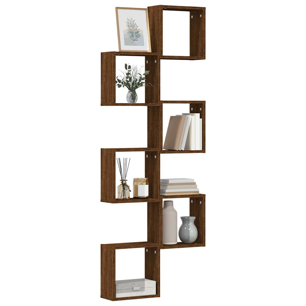 Vidaxl wandschappen kubus 6 st 30x15x30 cm sonoma bruin eikenkleurig
