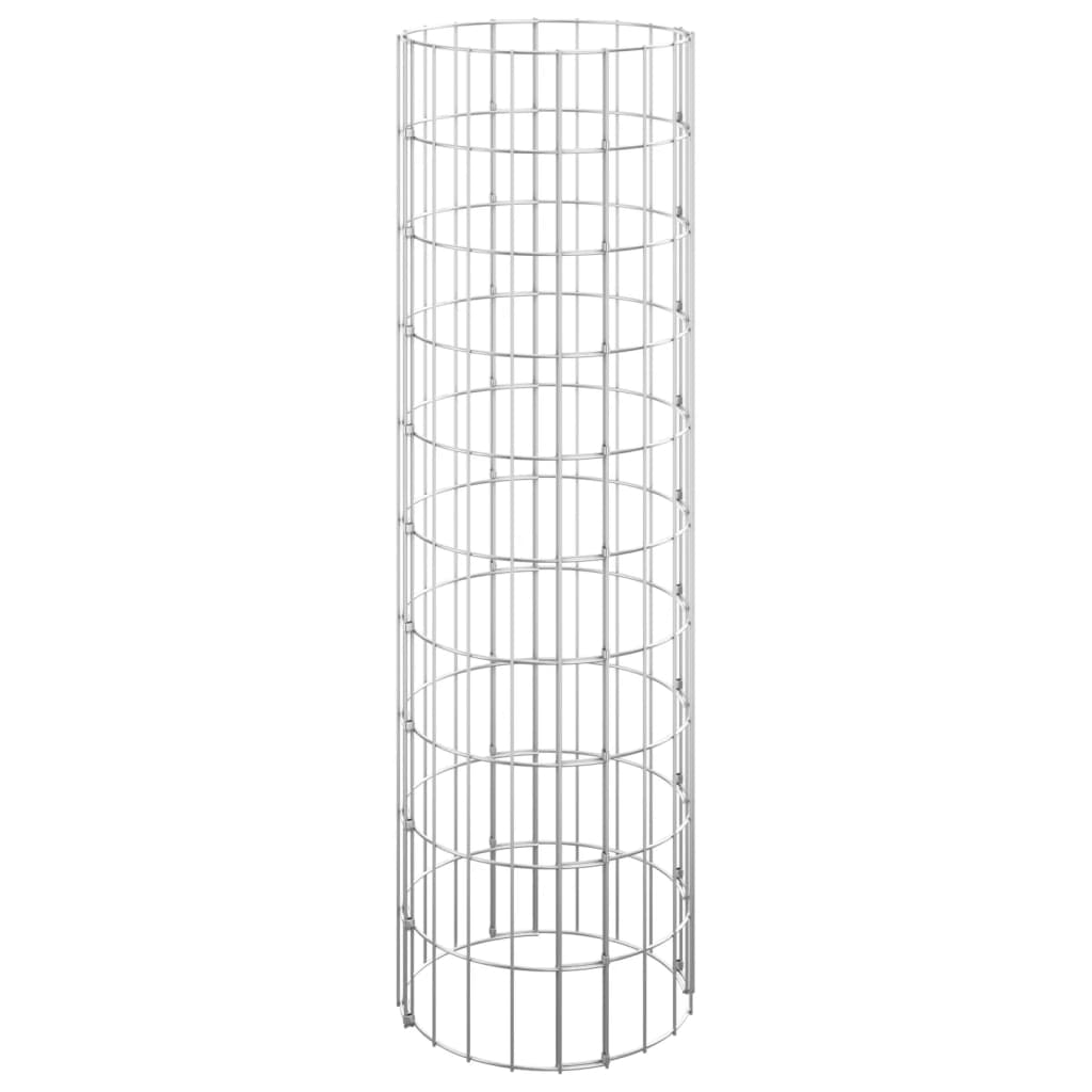 Vidaxl Gabion Pole Round ø30x100 cm galvaniseret stål