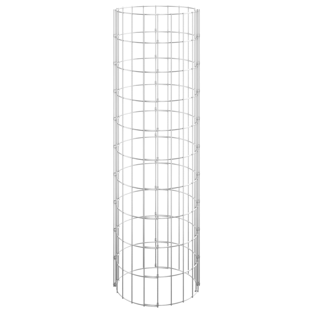 Vidaxl Gabion Pole Round ø30x100 cm galvaniseret stål