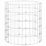 Vidaxl Gabionenpfosten rund ø50x50 cm aus verzinktem Stahl