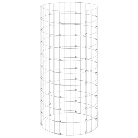 Vidaxl Gabionenpfosten rund ø50x100 cm aus verzinktem Stahl