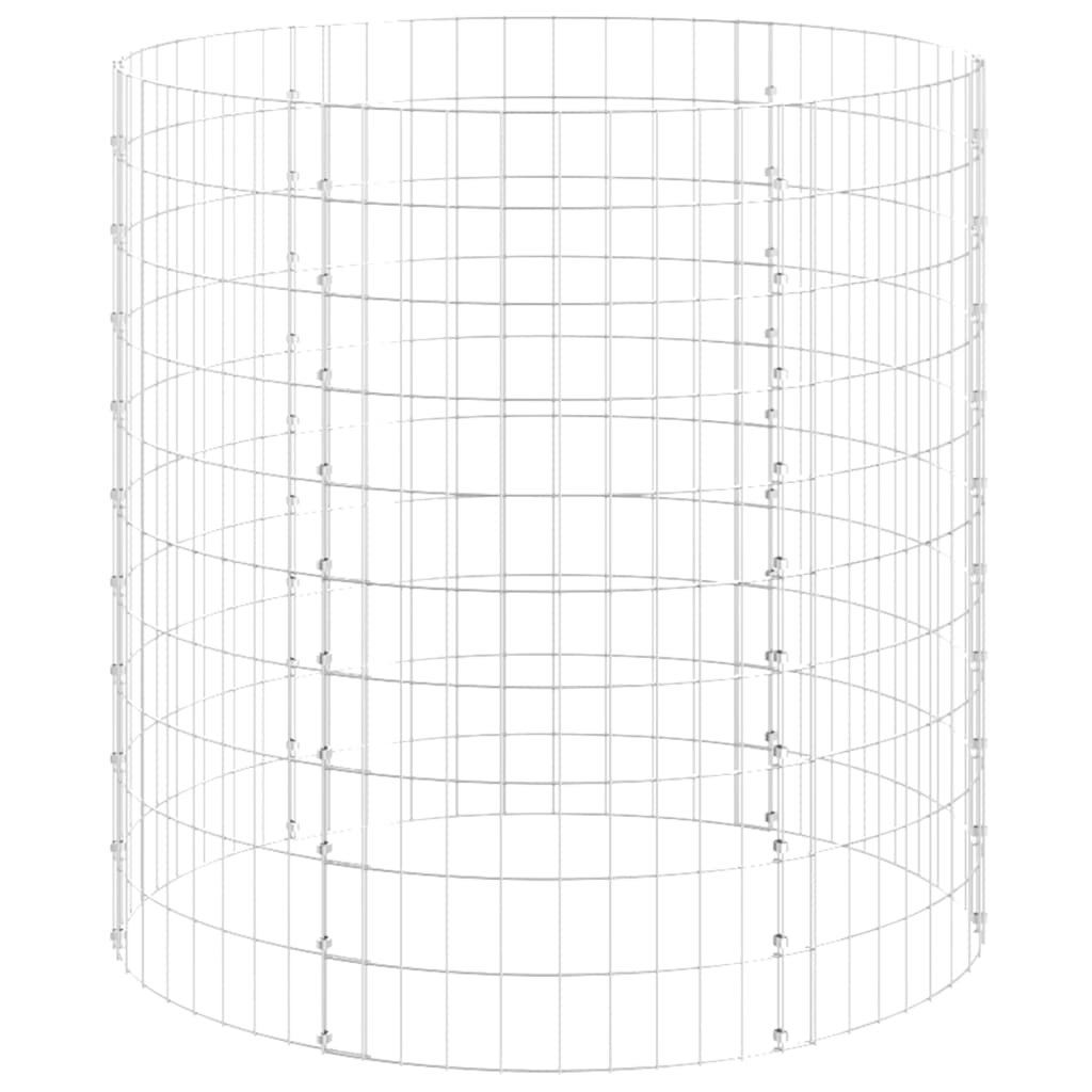 Vidaxl Gabion Pole Round Ø100x100 cm verzinkter Stahl