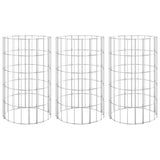 Vidaxl Gabion Planters 3 St Ronn Ronn huet Ø30f50 cm Stol opgehuewe