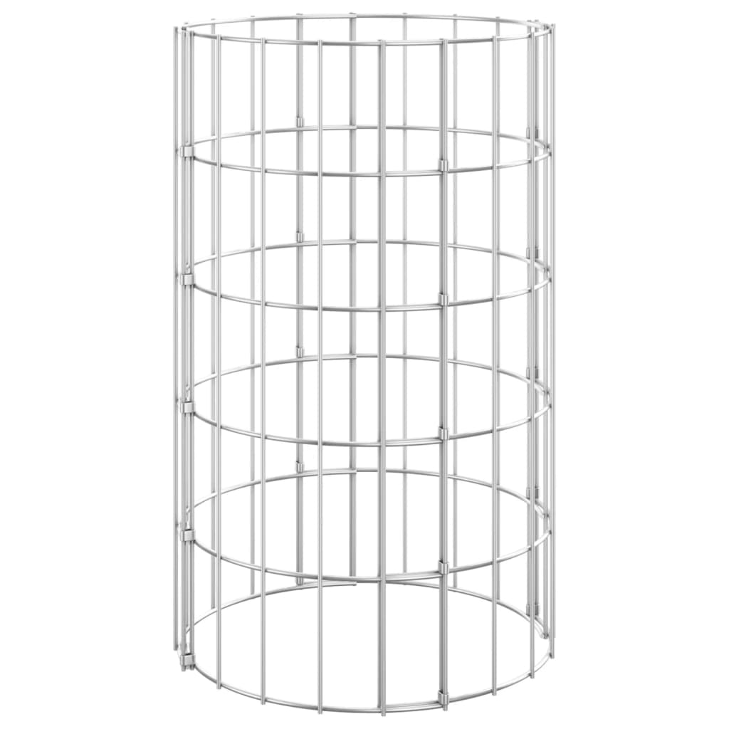 Vidaxx Gabionen-Pflanzgefäße 3 Stück rund erhöht ø30x50 cm Stahl