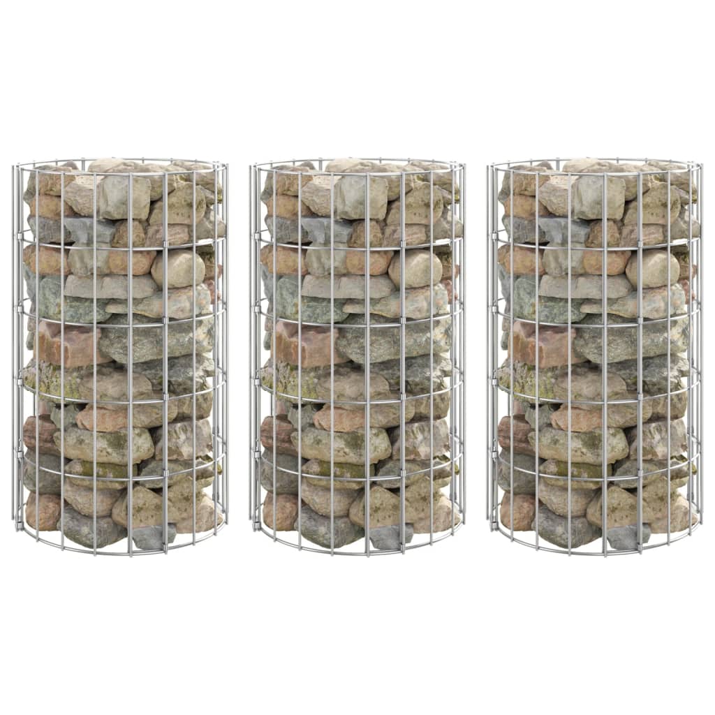 BIDAXL GABION PLANTERS 3: e rundan upphöjd Ø30x50 cm stål