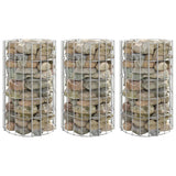 Vidaxl Gabion Planters 3 St Round hevet Ø30x50 cm stål