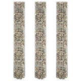Vidaxl Gabion Pflanzer 3 ST Runde erhöht Ø30x200 cm Stahl