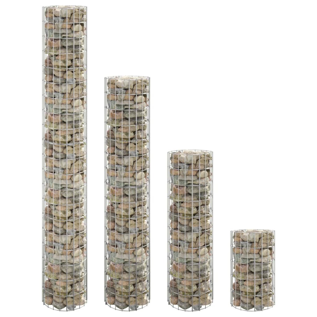 Vidaxl Gabion Planters 4 st -runde hævet Ø30X50 100 150 200 cm