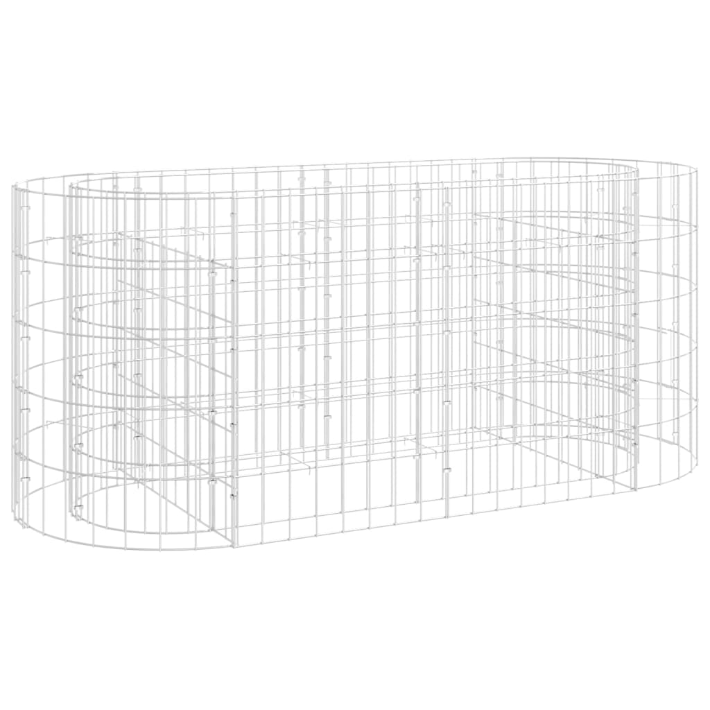 Vidaxl Gabion Planter elevado 120x50x50 cm de hierro galvanizado