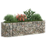 Vidaxl Gabion Planter je dvignil 190x50x50 cm pocinkano železo