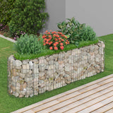 Vidaxl Gabion Planter je dvignil 190x50x50 cm pocinkano železo