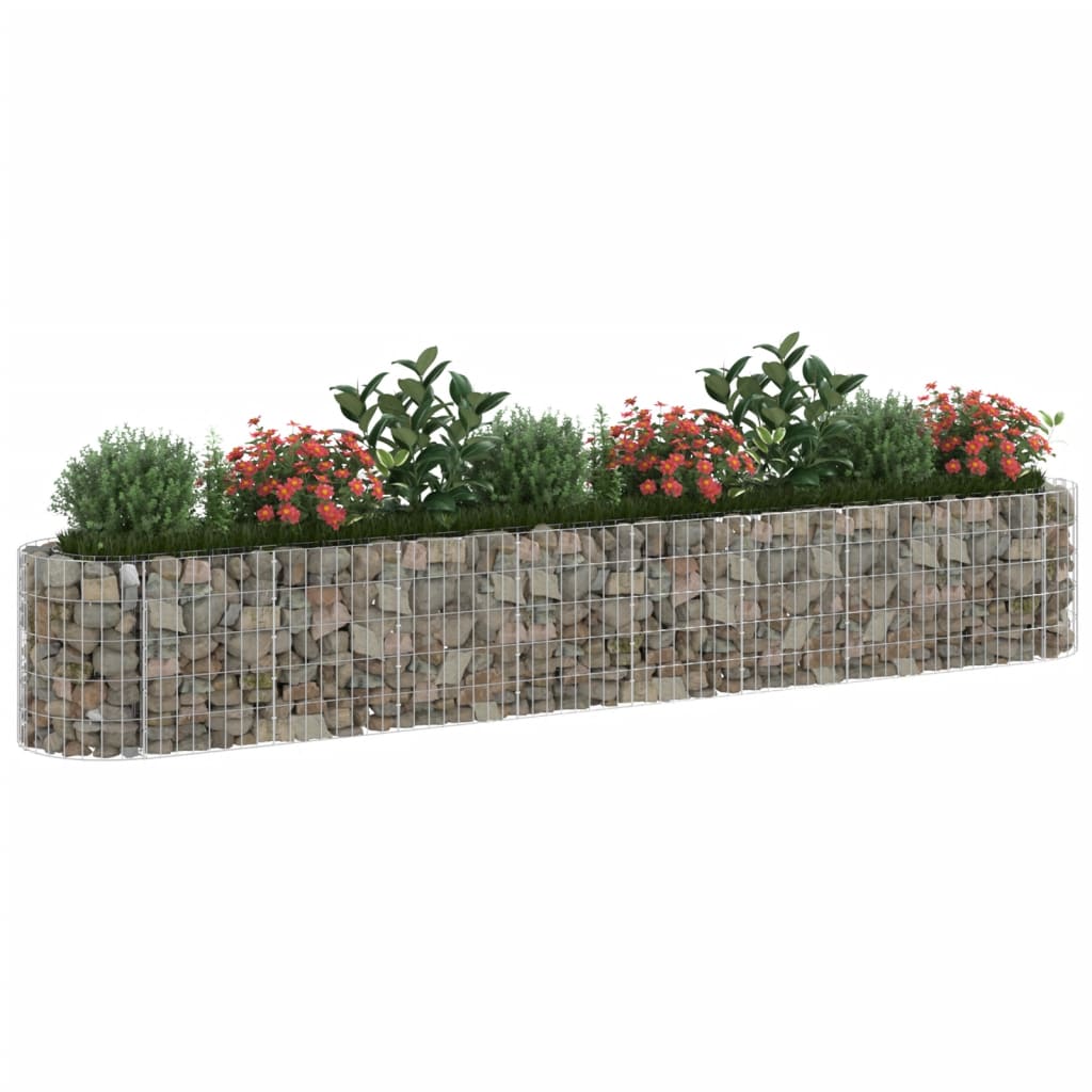 Vidaxl Gabion Planter Insented 330x50x50 cm galvanisert jern