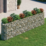 Vidaxl Gabion Planze erhéicht 400x50x100 cm galvaniséiert Eisen