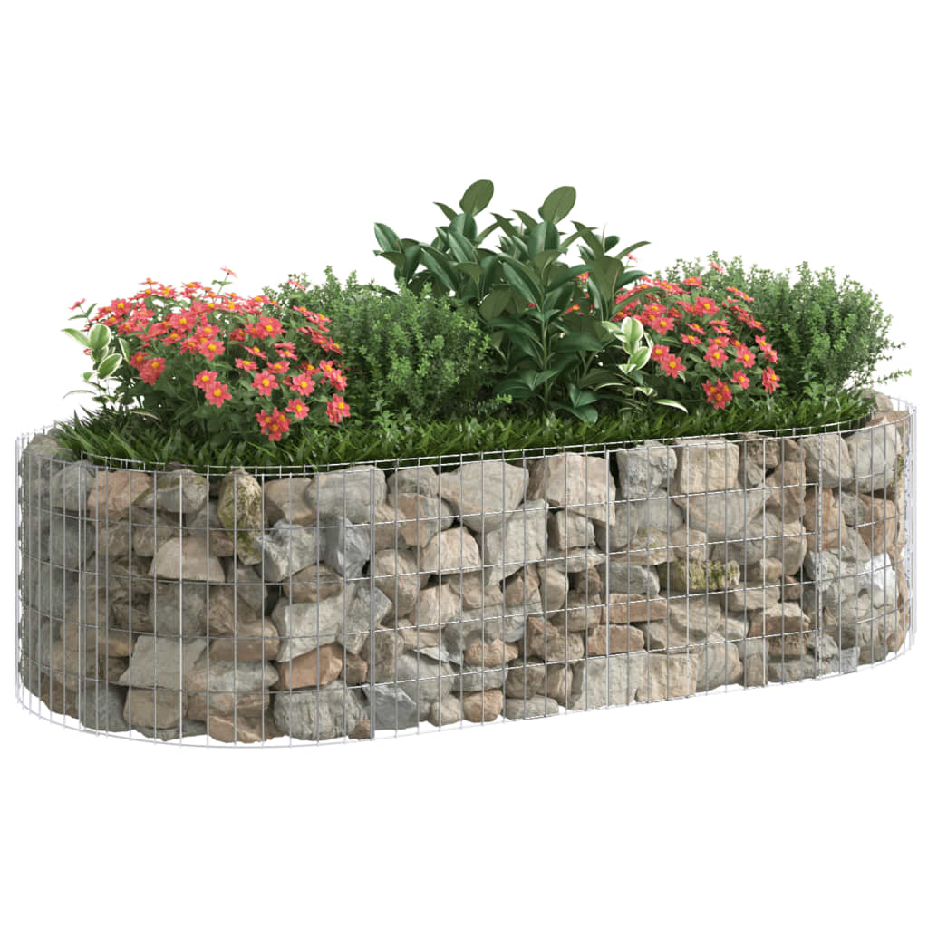 Vidaxl Gabion Planter hevet 200x100x50 cm galvanisert jern