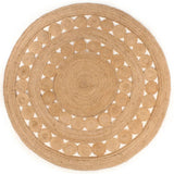 Vidaxl Teppich mit Design um 210 cm geflochtene Jute