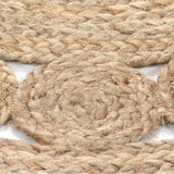 Vidaxl Teppich mit Design um 240 cm geflochtene Jute